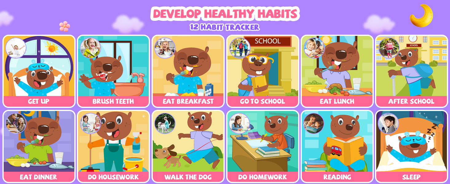 kids smart phone with habit tracker