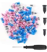 VKQTS 100PCS Tire Repair Kit,Self-Service Tire Screw Plug Repair Kit Includes 3-Size Plugs &amp; Scre...