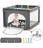 COMOMY Playpens for Babies and Toddlers, Small Baby Play Pens, Activity Center for Baby Safe and ...