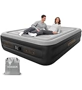 Air Mattress Queen with Built in Pump,18'' Inflatable Mattress 2 Mins Self-Inflation/Deflation,Th...
