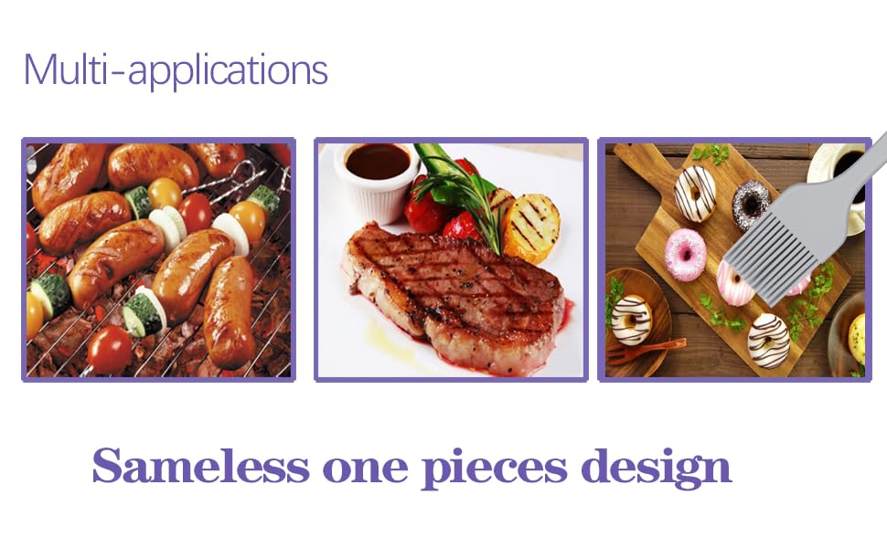 one pieces design silicone brush for barbeque sauce butter