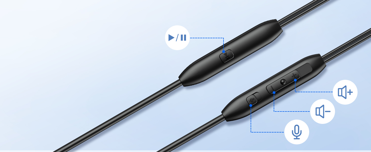 mute unmute in-line control wired corded with cord