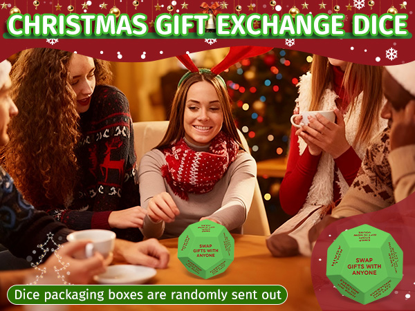 oyeftp Santa Swap Gift Exchange Dice