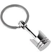 GANPUB Piston Keychain Metal Auto Part Engine Key Chain Solid Connecting Rod Piston Key Useful an...
