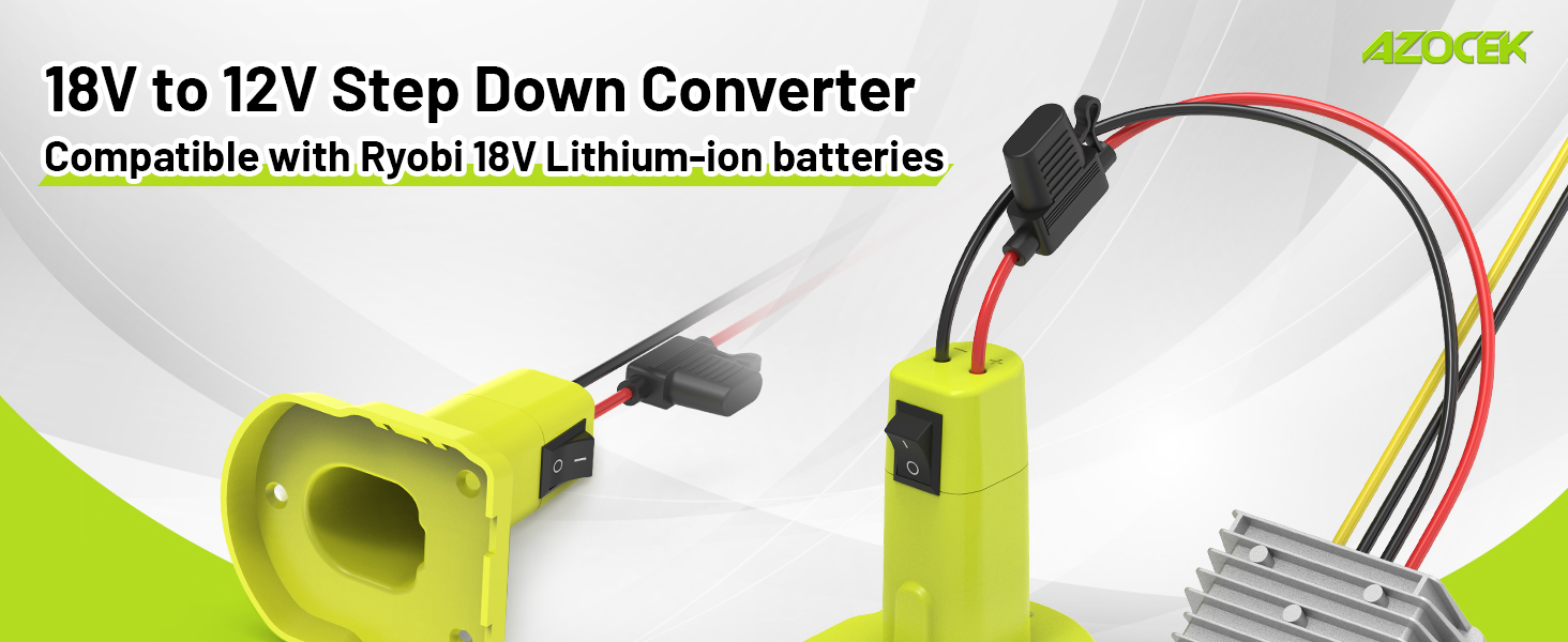 18V to 12V step down converter for Ryobi 18V battery