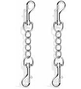 IVIA PET 2 PCS Dog Collar Metal Safety Clip, Harness Collar Leash Chain Connector, Heavy Duty Dou...