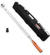 VEVOR 3/4 Inch Drive Torque Wrench 100-600fFT.LB/136-814Nm, 1 Inch Adapter, Split Beam, 48'' Leng...