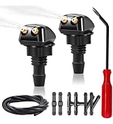 xbrtaia 2 Pack Front Windshield Washer Nozzles Kit, Including Adapters and Hoses