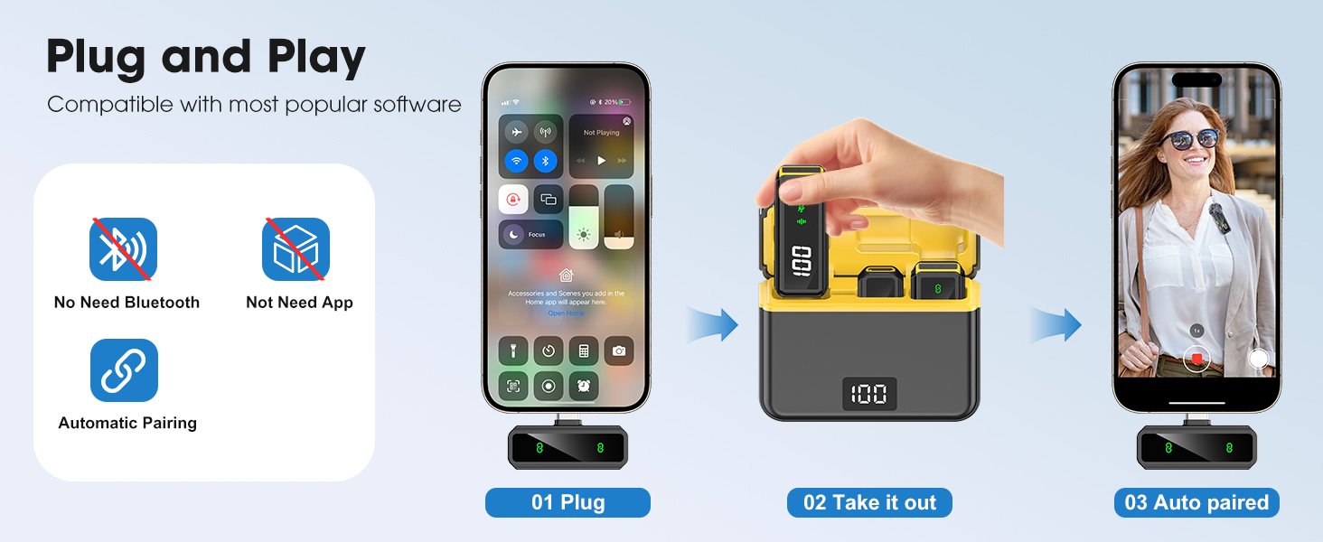 Mini Lavalier Microphone for iPhone/Android/PC