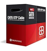 Dripstone - DS611 1000ft CAT6 Outdoor Direct Burial Solid Cable 23AWG Waterproof Wire HDPE Insula...