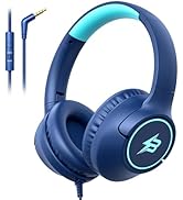 Kids Headphones with Cord for School, 85/94dB Volume Limit, Wired Over Ear Headphones for Kids Bo...