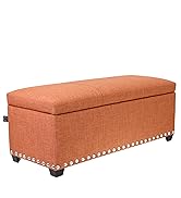 Crew Frigate Storage Ottoman Linen Orange