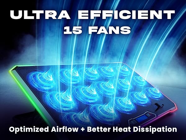 cool computer gadgets rgb laptop cooling pad stand for desk with fan gaming lap accessories usb hub 