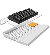 3 in 1 Keyboard Stand w/Wrist Rest and Storage Tray - Klearlook [Ultra Comfortable] PU Leather Wr...