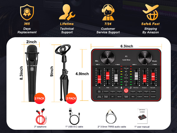pod cast equipment kit live streaming equipment studio equipment podcast streaming bundle