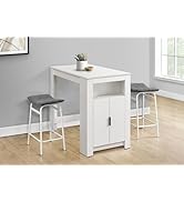 Monarch Specialties I 1202 Dining Table, 48" Rectangular, Counter Height, Kitchen, Small, Storage...