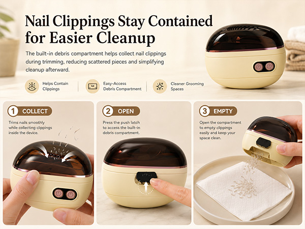 2-in-1 Smart Electric Nail Clipper &amp; Polisher