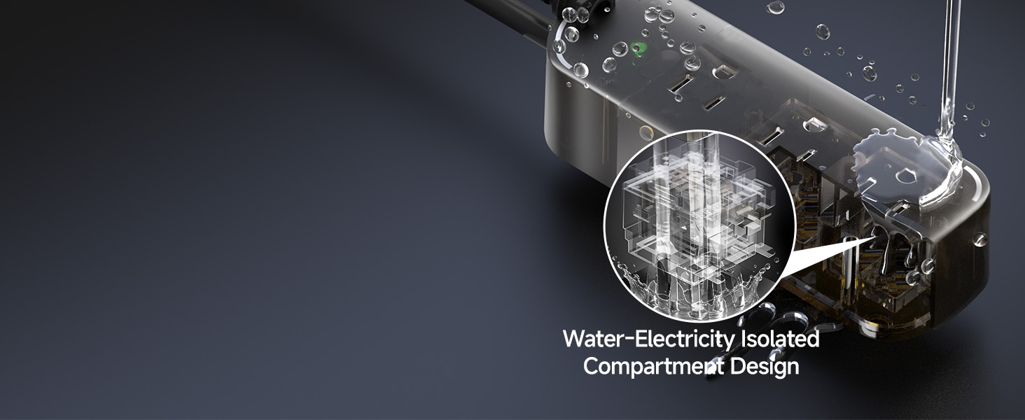 Outdoor Power Strip, 5 Ft, 1625W/13A IPX6 Waterproof, for Courtyard, Garage, Workshop, Camping, RV