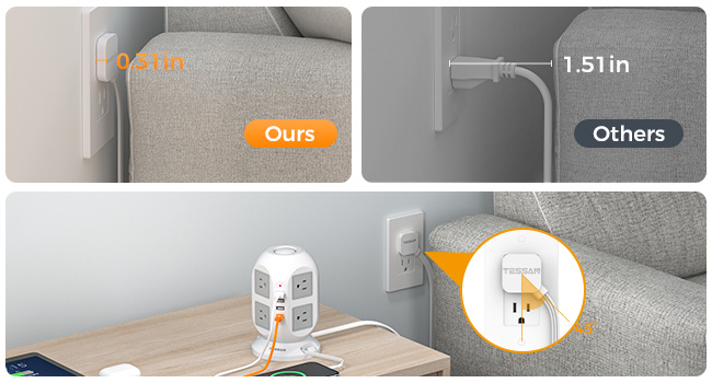 surge protector power strip 10 ft cord