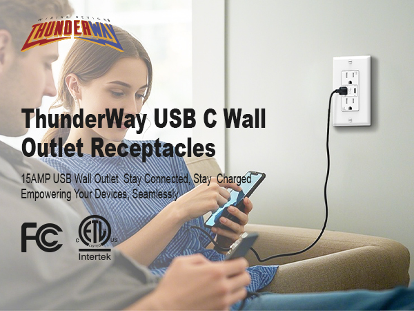 ThunderWay USB Charger Wall Outlet