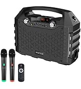 Hotec Wireless Bluetooth Portable PA Speaker System, Powerful Bluetooth Karaoke Machine with Dual...