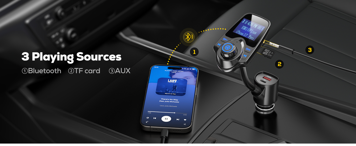 bluetooth fm transmitter for car