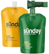 Sunday Lawn Kickstart + Green Machine Liquid Fertilizer - Lawn Fertilizer for Lush Growth - Inclu...