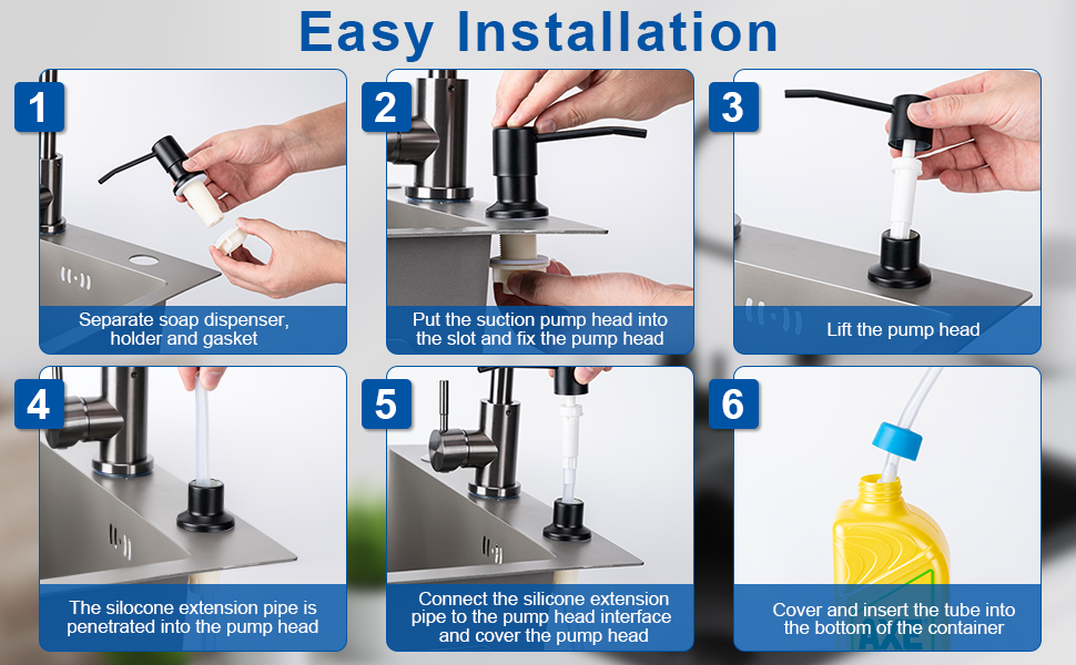 Countertop Soap Dispenser Pump with 47&amp;#34; Extension Tube kit