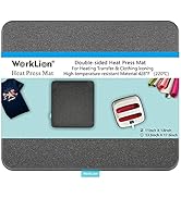 WORKLION Heat Press Mat 11"x13": Double-Sided Fireproof Materials Protective Resistant Mat for Cr...