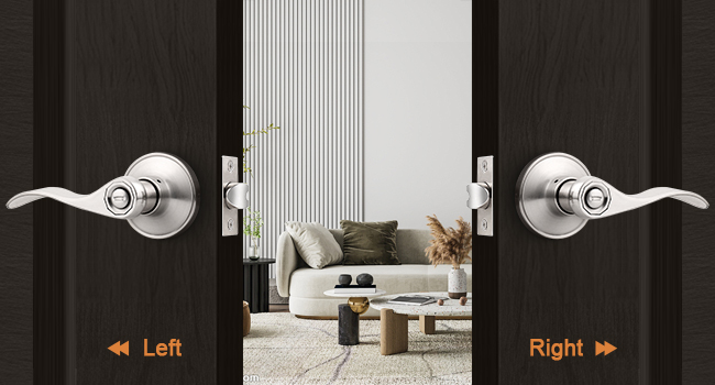 nickel reversible door lever