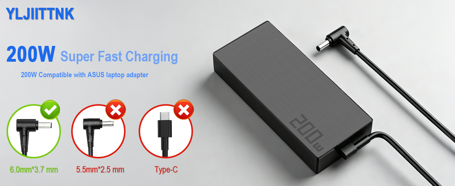 200W 180W Laptop Charger