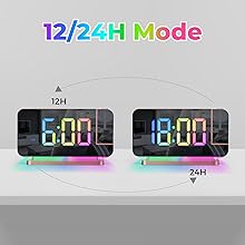 alarm clock with 12/24H Mode