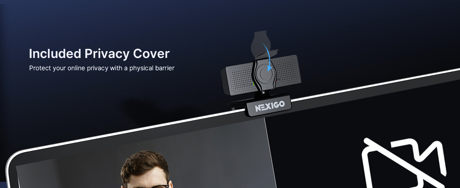 The privacy cover on the webcam is slowly being closed.