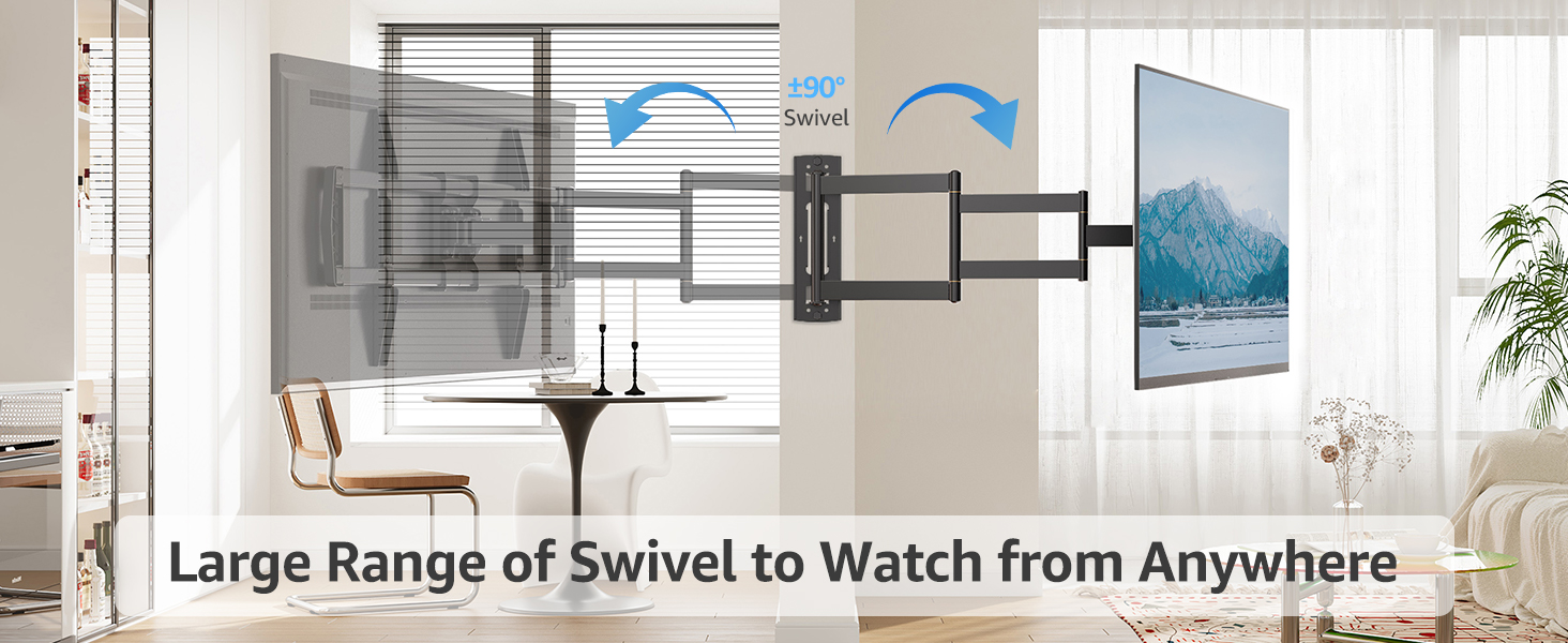 long arm 65 inch full motion tv wall mount articulating tv wall mounts 75 in universal tv mount