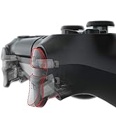 eXtremeRate Clicky Hair Trigger Kit for PS4 CUH ZCT2 Controller Shoulder Buttons, Custom Flashsho...
