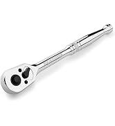 WORKPRO 1/2-Inch Drive Ratchet, Quick-Release Reversible Ratchet Wrench, 72-Tooth Handle, Chrome ...