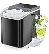 OLIXIS Ice Maker Machine with Handle,26lbs in 24Hrs,9 Ice Cubes in 6 Mins,Auto-Cleaning Portable ...