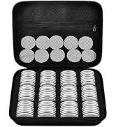 96 Pieces 46mm Coin Capsules, with Foam Gasket and Plastic Storage Organizer Box, 6 Sizes (20/25/...