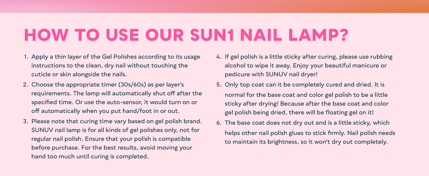 SUN1 UV Nail Lamp