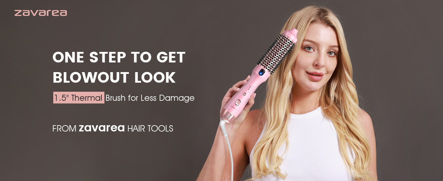 negative ion thermal brush heated round hot curling iron brush straightener volumizing blowout