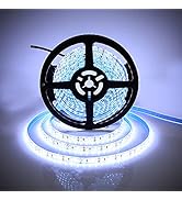 SUPERNIGHT 600 LEDs Light Strip Waterproof, 16.4FT Daylight White LED Rope Lighting Flexible Tape...