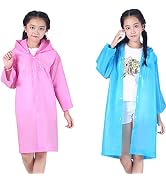 Luckyiren Thicker Reusable Raincoat Rain Poncho Jacket Slicker for Children Boy Girl Kids