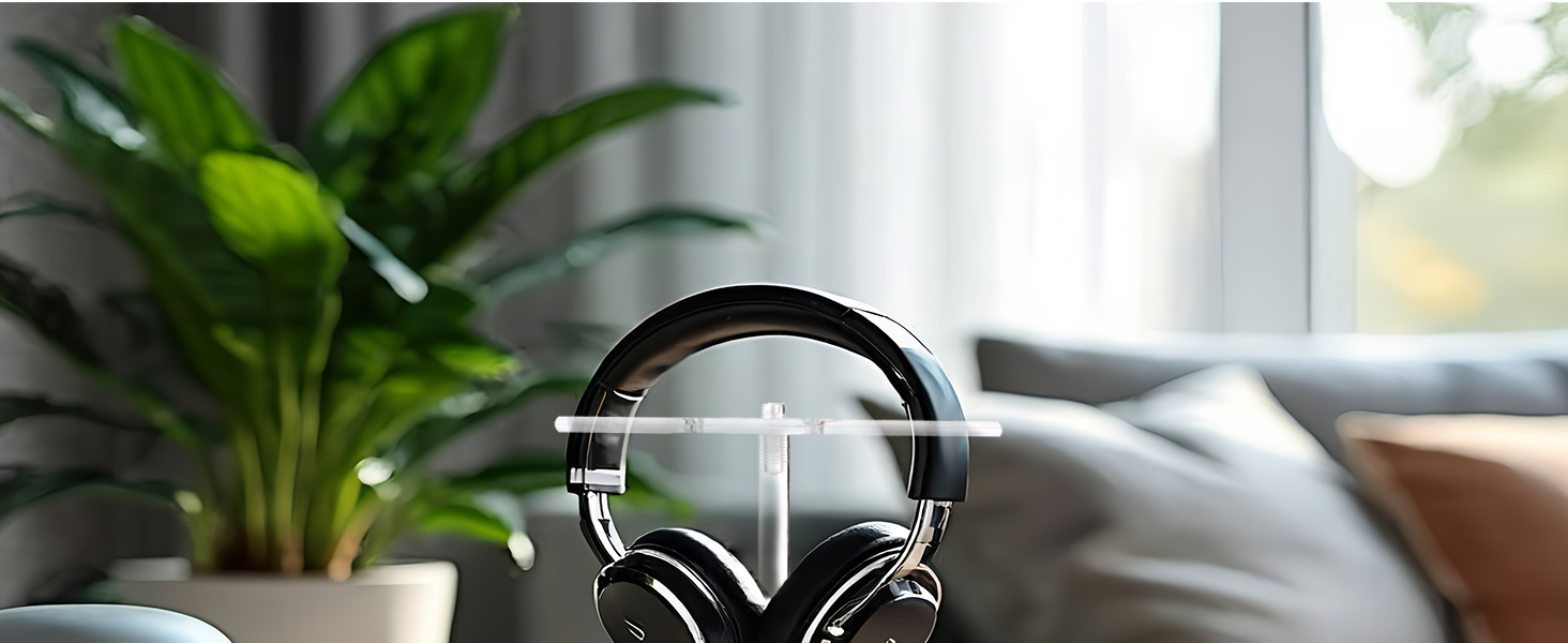 Headphone Stand,Universal Clear Acrylic Holder PC Gaming Headset Display&amp;Wireless Headphones