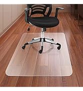 Kuyal Office Chair Mat for Hardwood Floor, 36'' x 48'' Rectangle Transparent Desk Thick Durable C...
