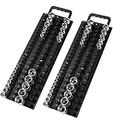 Reniteco 160-Piece Portable Socket Organizer Steel Tray with Handle - Heavy Duty Socket Holder Ki...