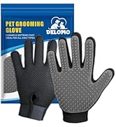 Upgrade Version Pet Grooming Glove - Gentle Deshedding Brush Glove - Efficient Pet Hair Remover M...
