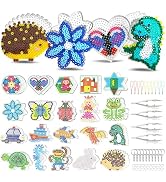 FUNZBO 20 Pieces 5mm Fuse Beads Pegboards - Animal Shape Pegboards for Arts and Crafts Projects w...