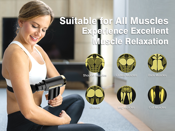 Massage Gun Deep Tissue Back Massage for Athletes for Pain Relief Percussion Massage 4 Massage Head