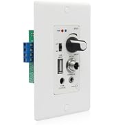 PNWCZ In Wall Audio Control Amplifier Receiver Compatible with Bluetooth 2 Channel Wall Plate wit...