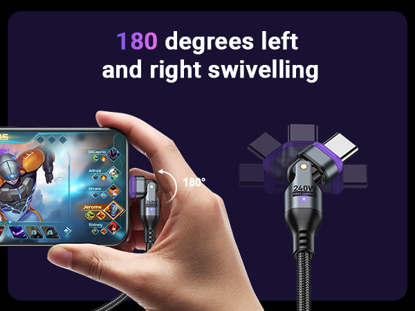 usb c right angle cable